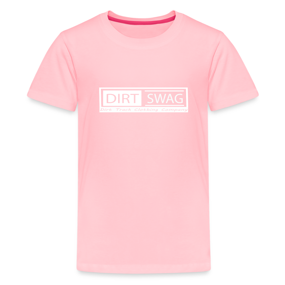 Kid's Premium White Logo T-Shirt - pink