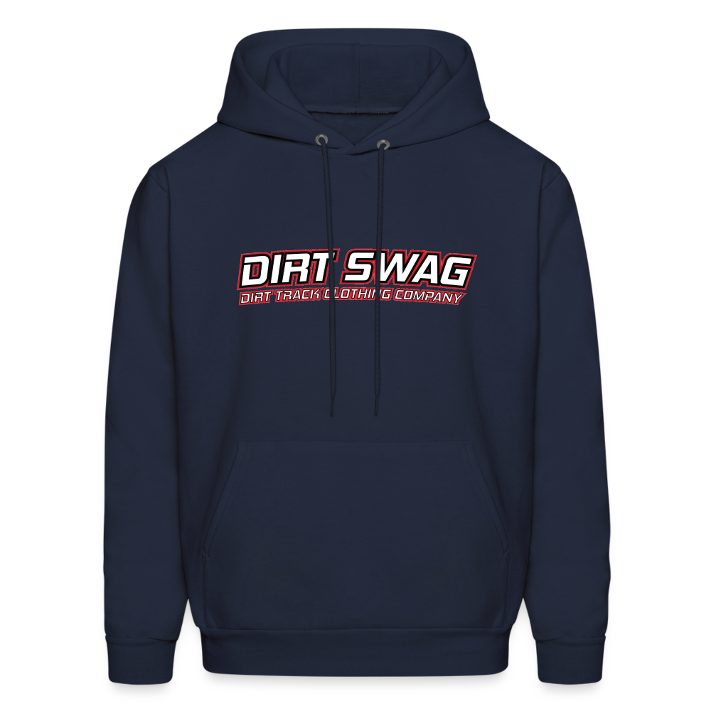 Dirt Swag White Logo Hoodie - navy