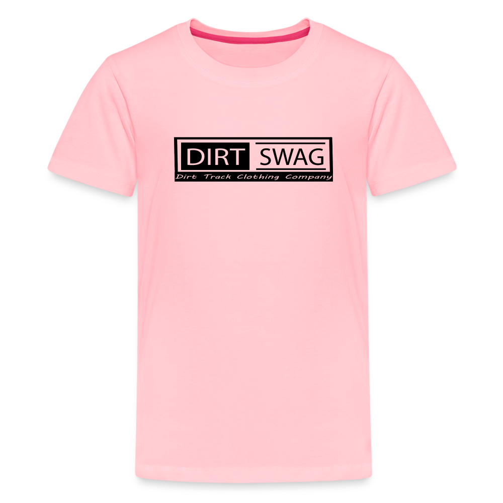 Kids' Premium Black Logo T-Shirt - pink