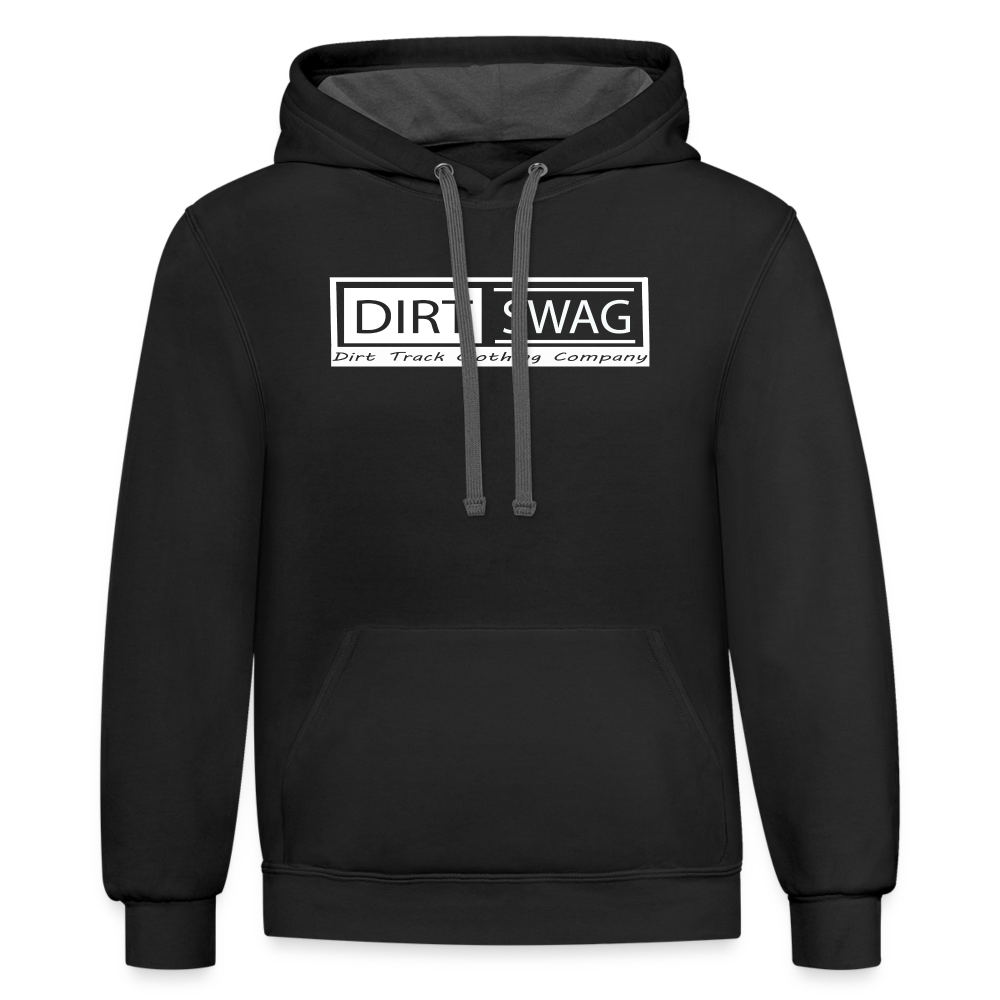 Dirt Swag White Contrast Logo Hoodie - black/asphalt