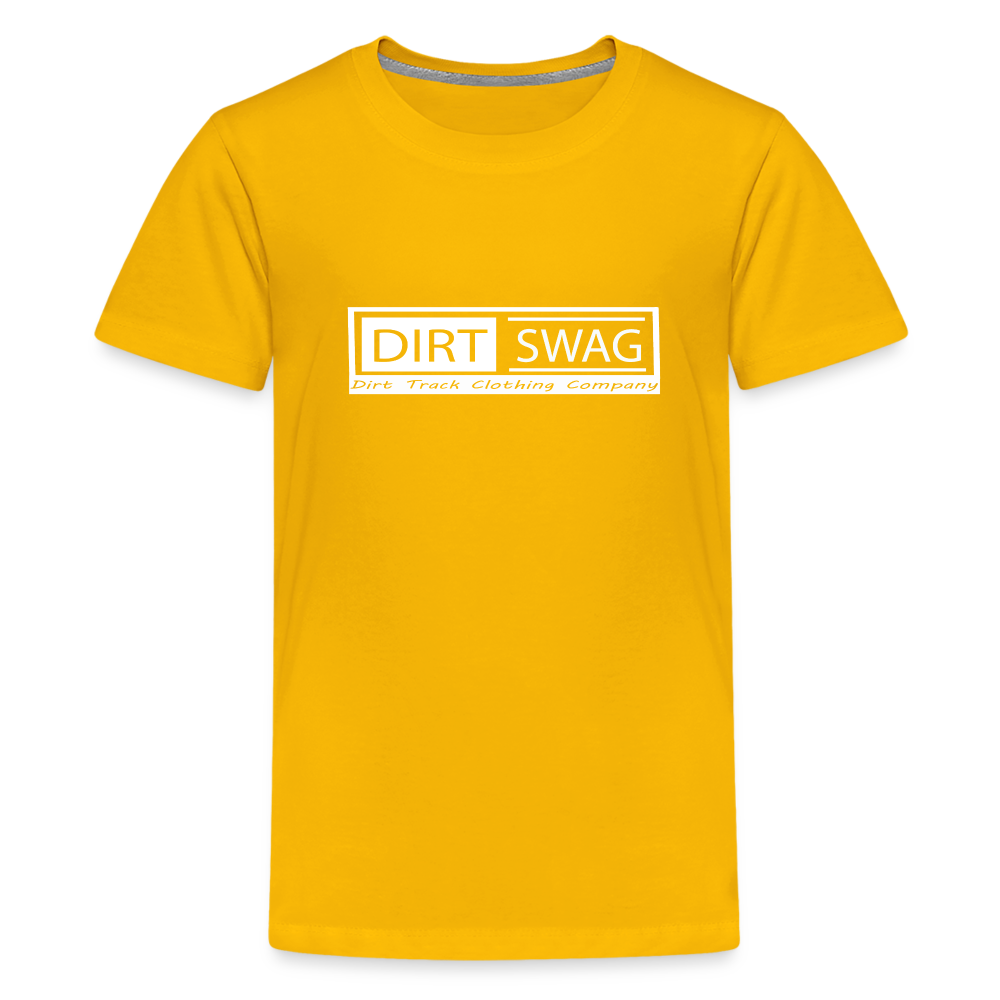 Kid's Premium White Logo T-Shirt - sun yellow