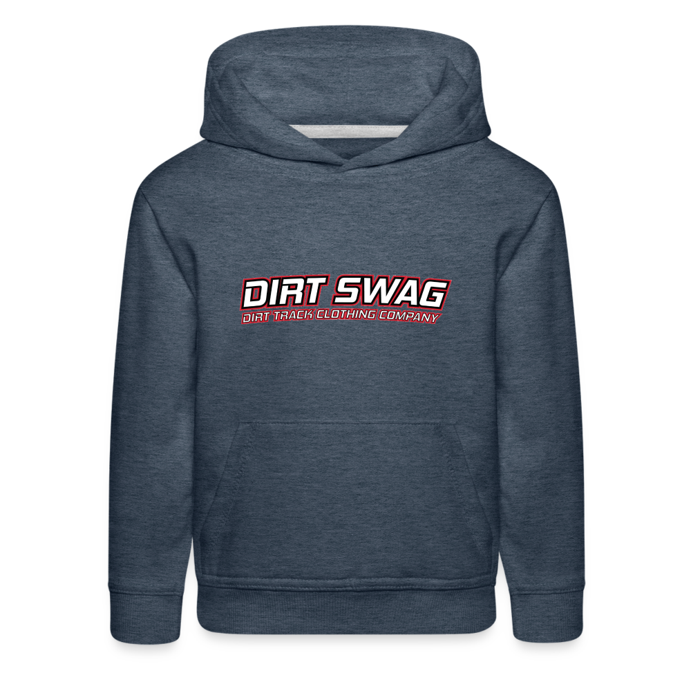 Kids Dirt Swag Premium Hoodie - heather denim