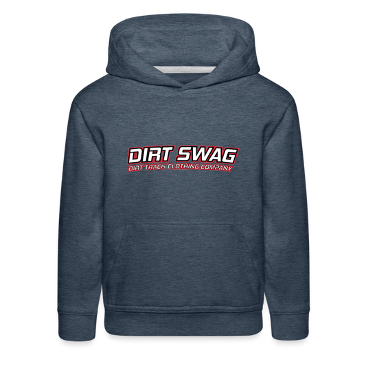 Kids Dirt Swag Premium Hoodie - heather denim