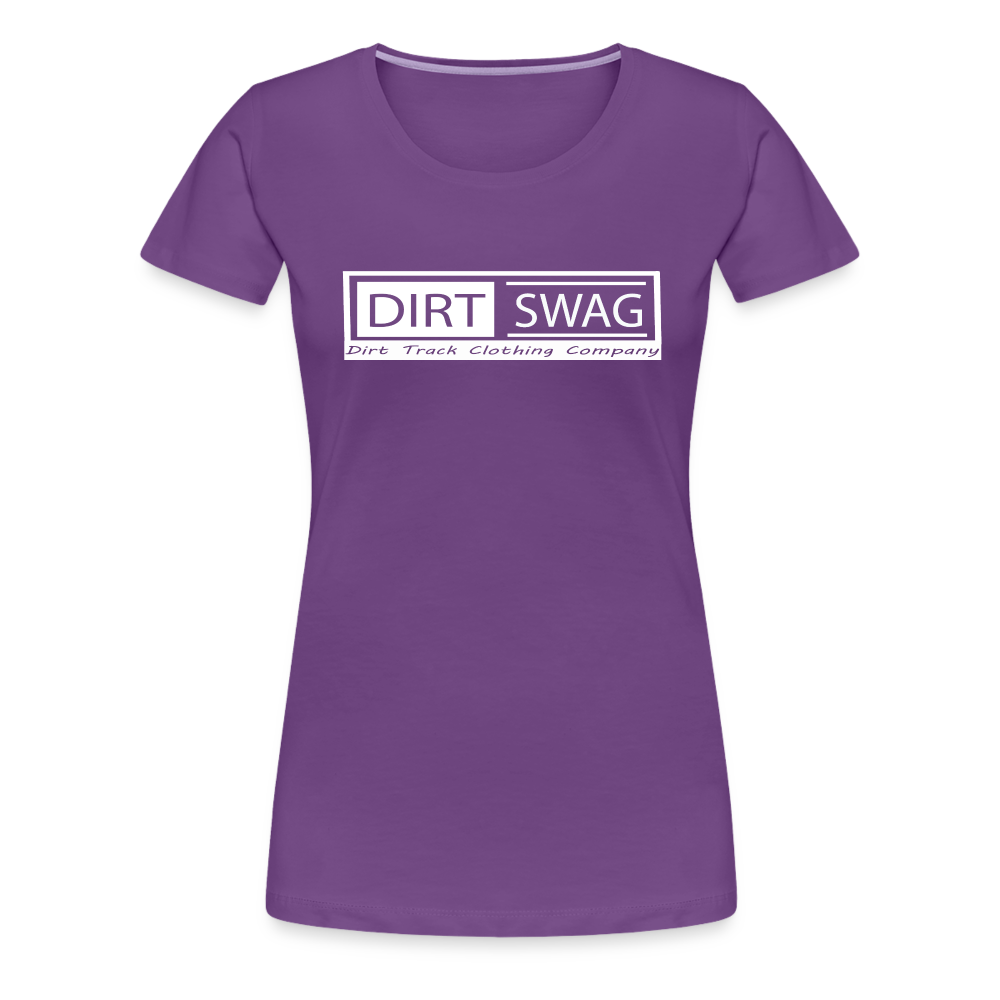 Women's Dirt Swag White Logo T-Shirt - purple