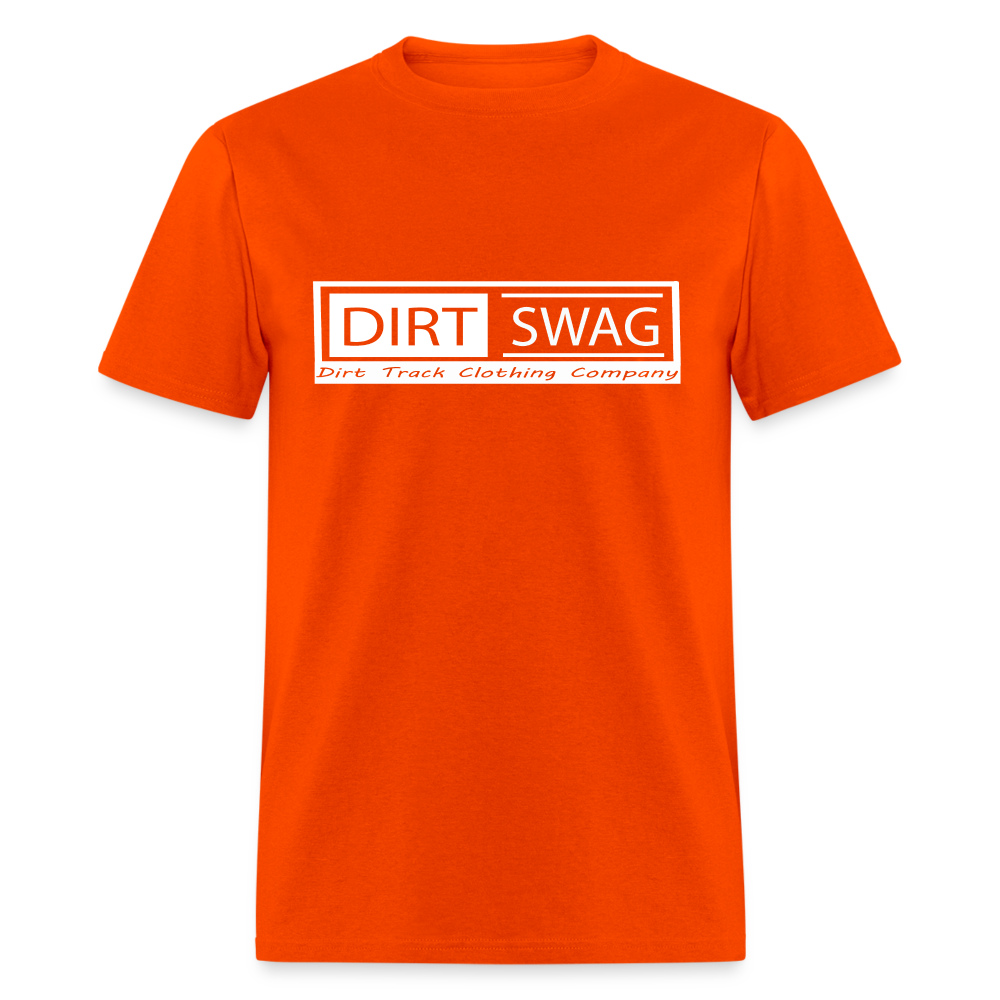 Relaxed Tailored Dirt Swag White Logo T- Shirt - - orange