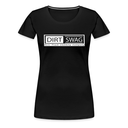 Women's Dirt Swag White Logo T-Shirt - black