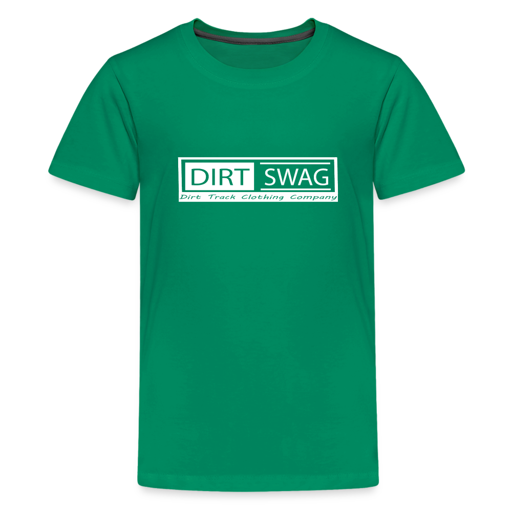 Kid's Premium White Logo T-Shirt - kelly green