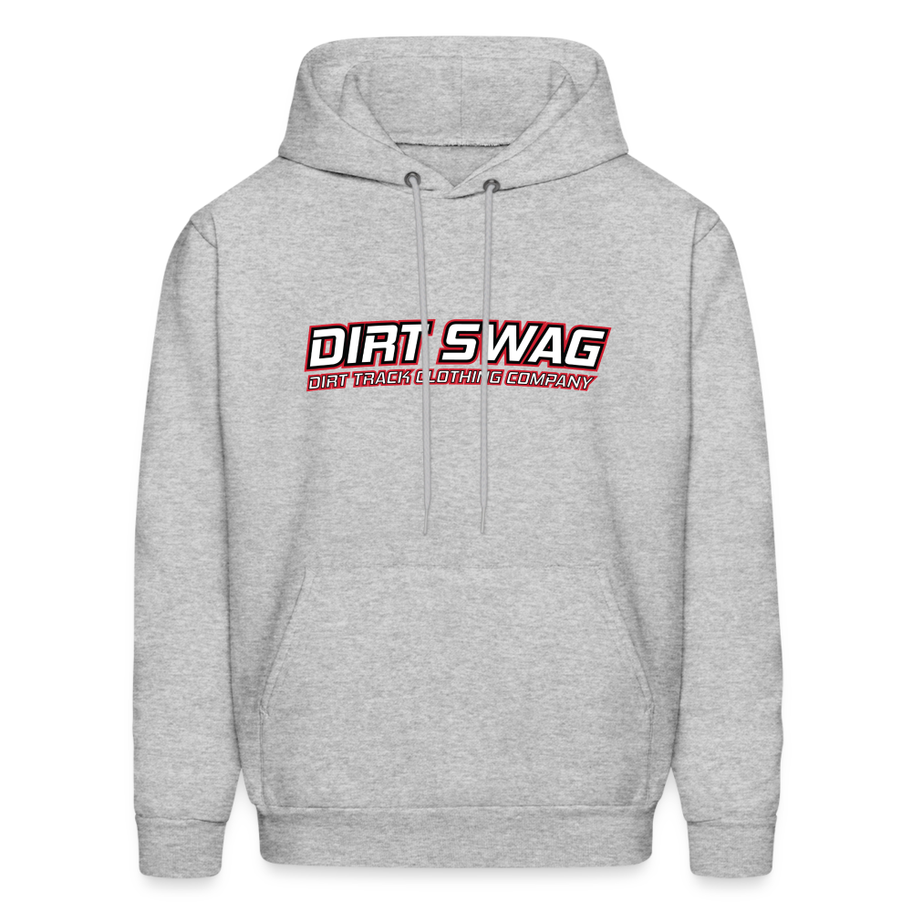 Dirt Swag White Logo Hoodie - heather gray