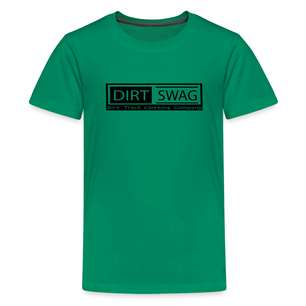 Kids' Premium Black Logo T-Shirt - kelly green