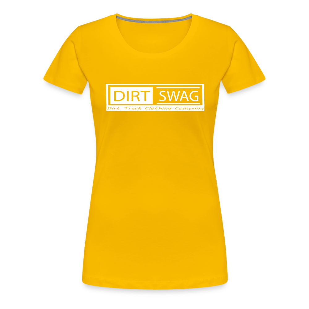 Women's Dirt Swag White Logo T-Shirt - sun yellow