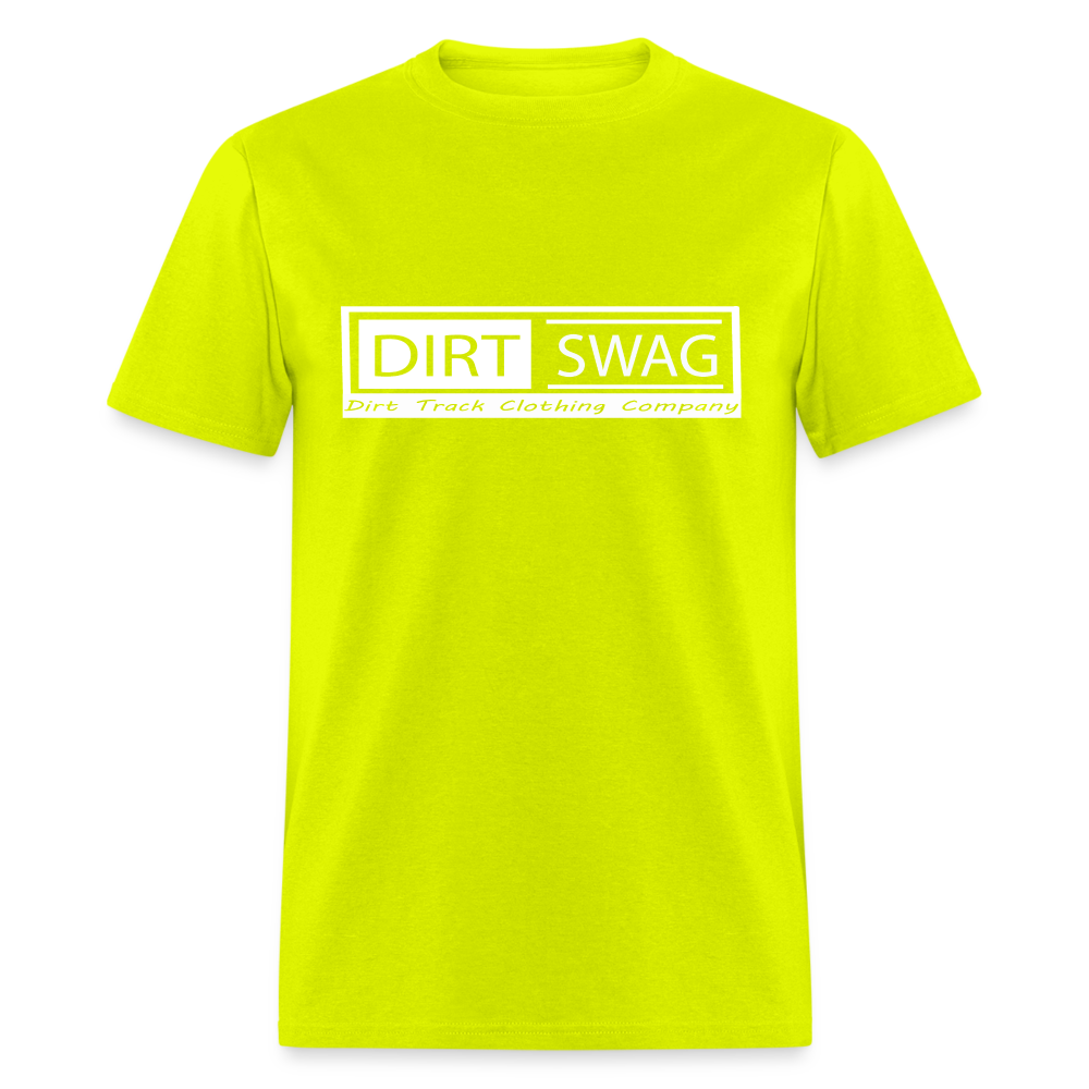 Relaxed Tailored Dirt Swag White Logo T- Shirt - - safety green