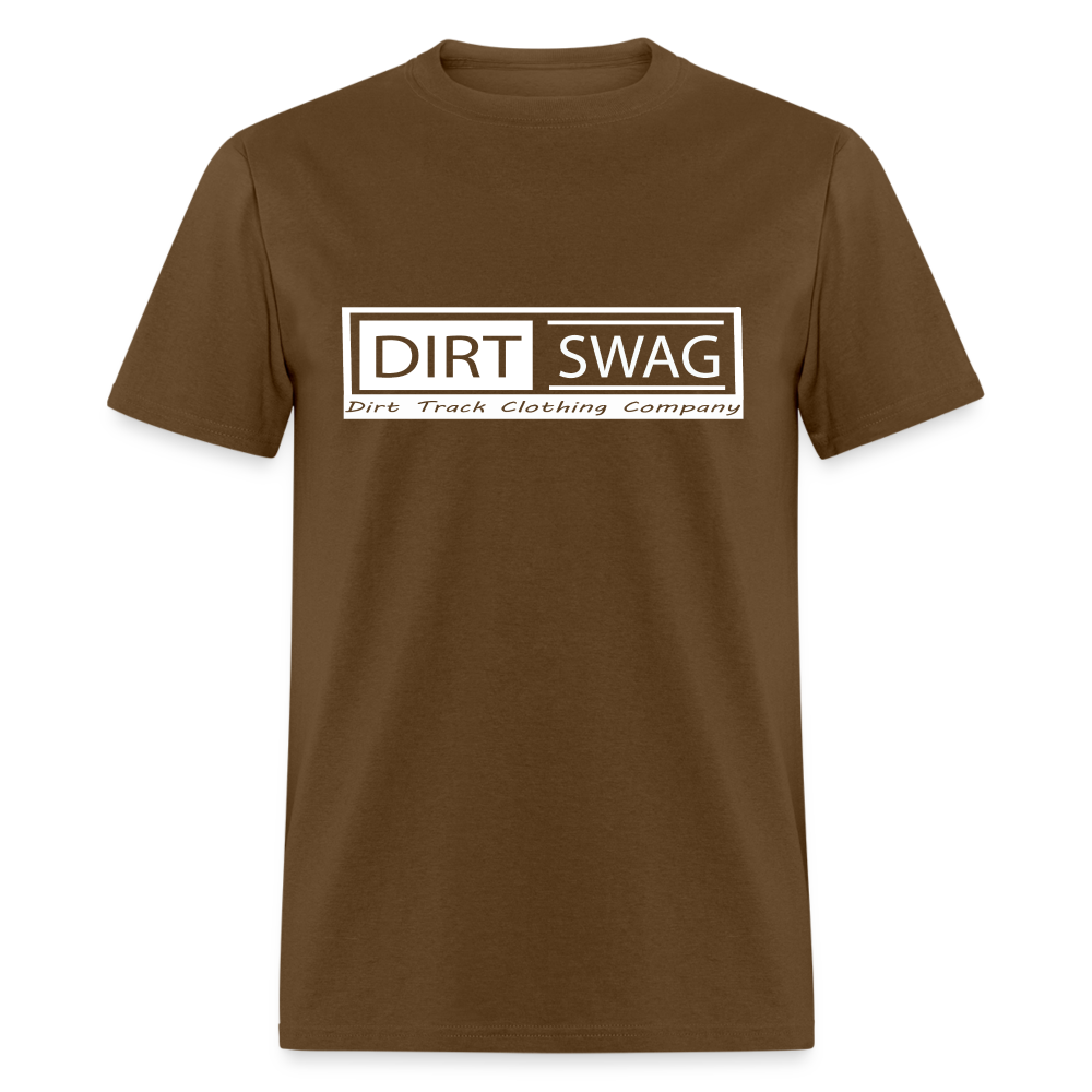 Relaxed Tailored Dirt Swag White Logo T- Shirt - - brown