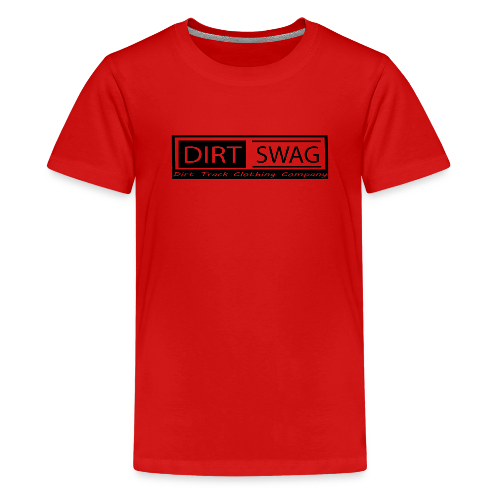 Kids' Premium Black Logo T-Shirt - red