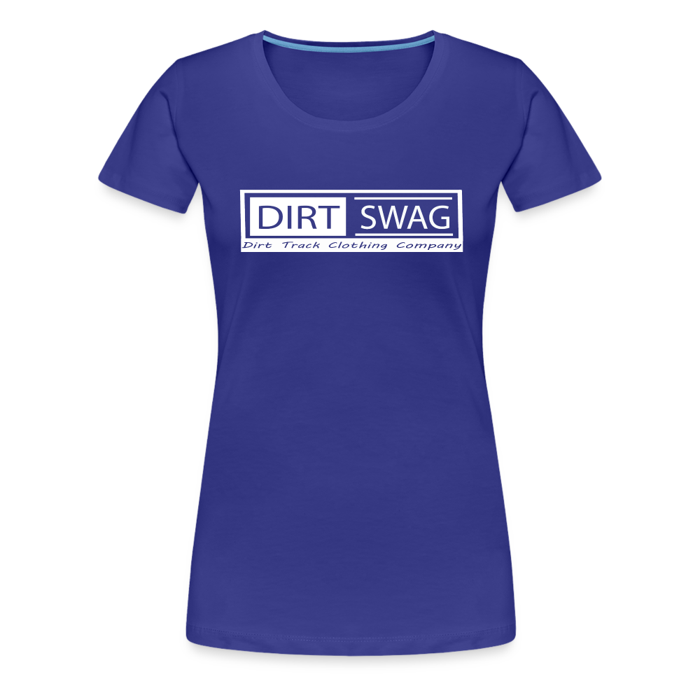 Women's Dirt Swag White Logo T-Shirt - royal blue