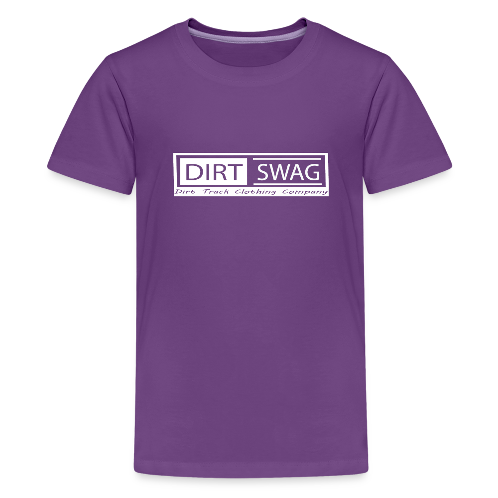 Kid's Premium White Logo T-Shirt - purple