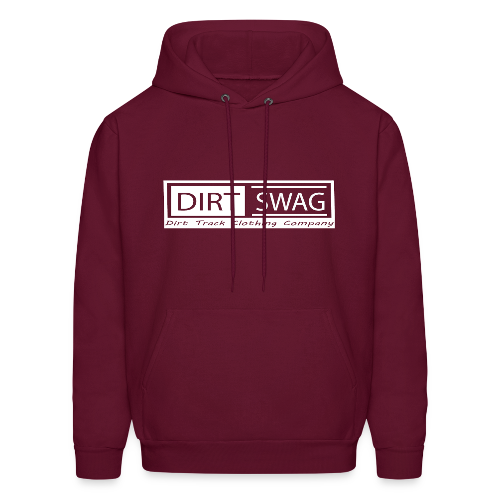 Dirt Swag White Logo Hoodie - burgundy