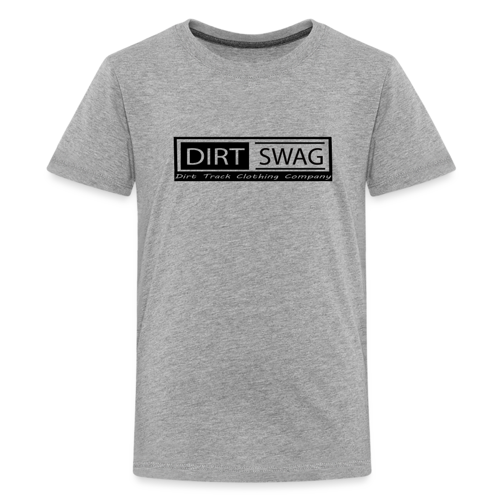 Kids' Premium Black Logo T-Shirt - heather gray