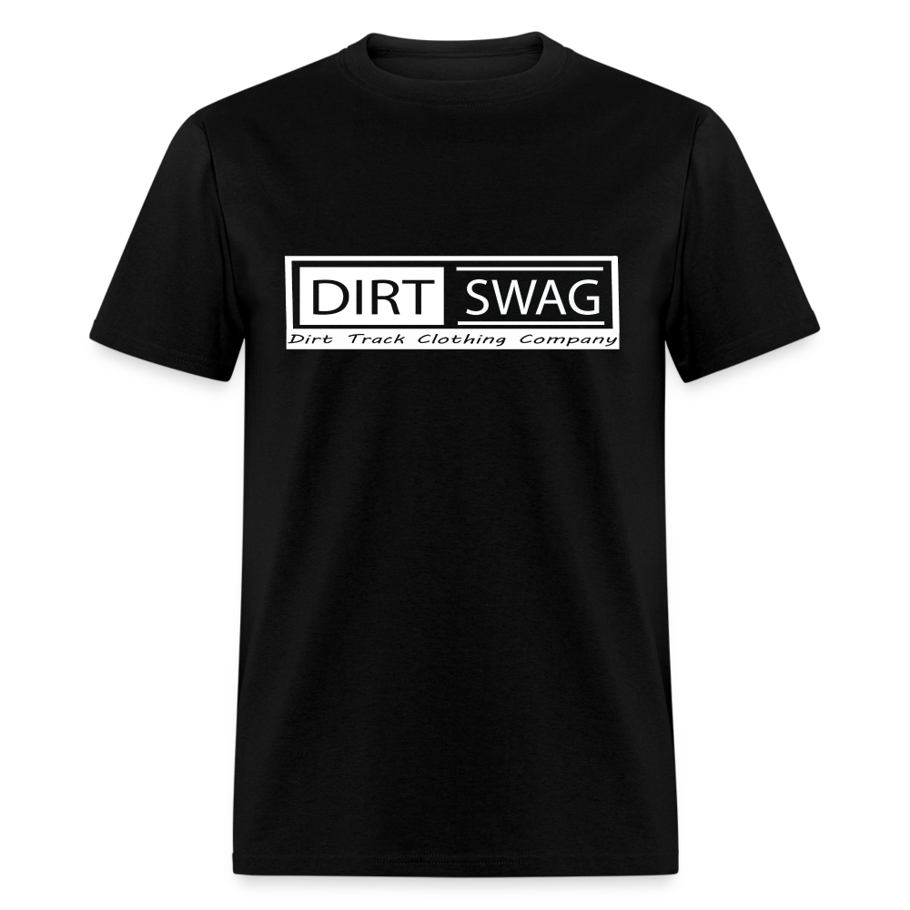 Relaxed Tailored Dirt Swag White Logo T- Shirt - - black