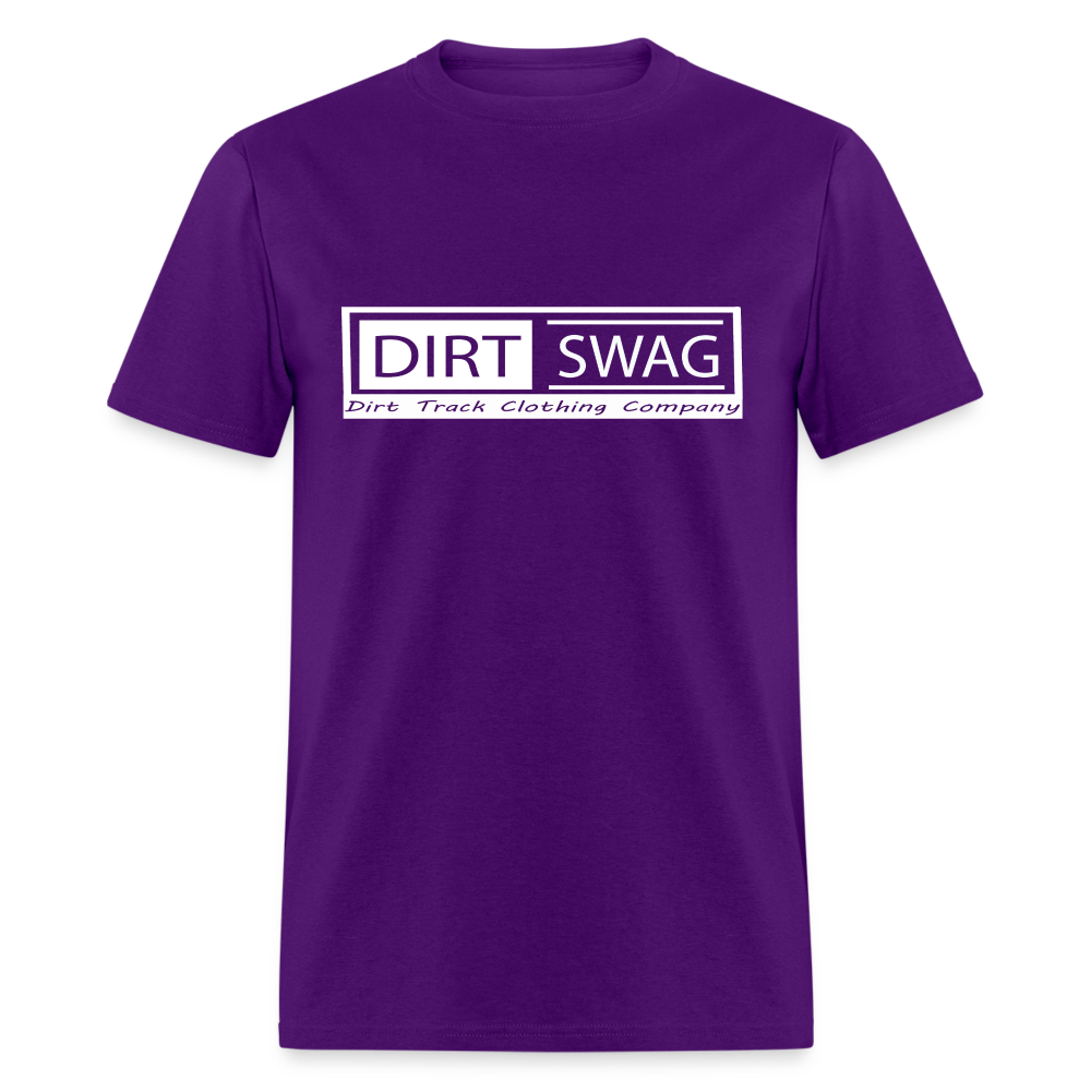 Relaxed Tailored Dirt Swag White Logo T- Shirt - - purple