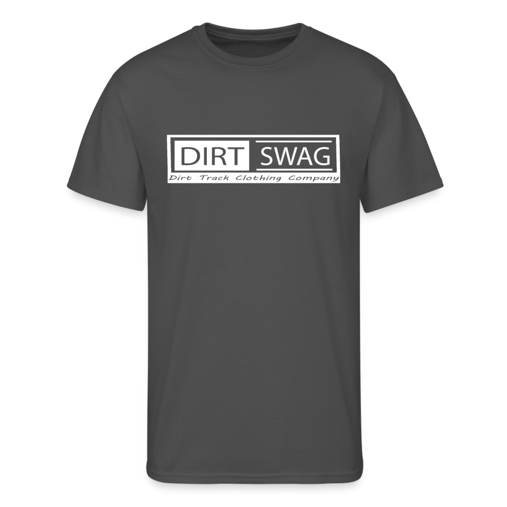 Men’s White Logo Dirt T- Shirt - charcoal