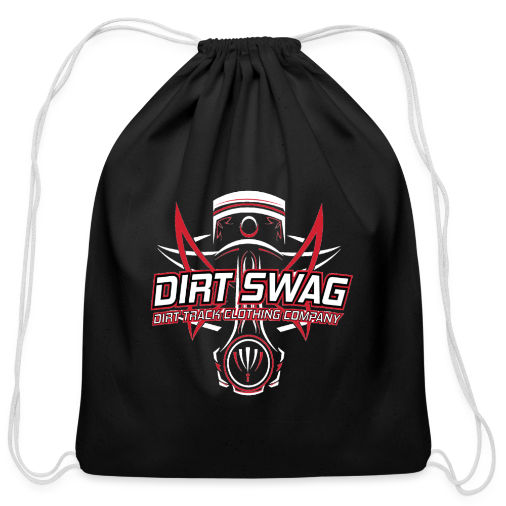 Dirt Swag Cotton Drawstring Bag - black