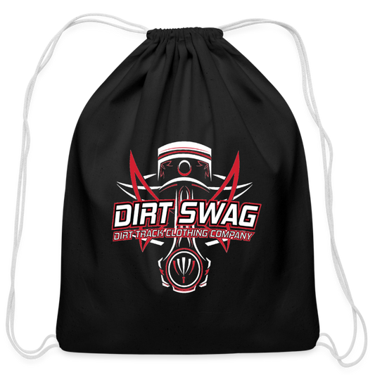 Dirt Swag Cotton Drawstring Bag - black