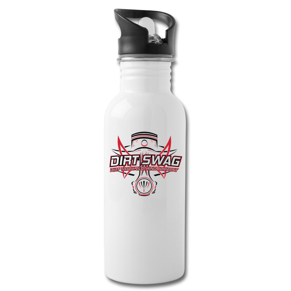 Dirt Swag Black Logo Water Bottle - white