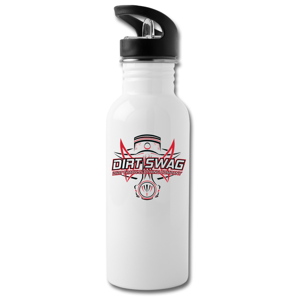 Dirt Swag Black Logo Water Bottle - white