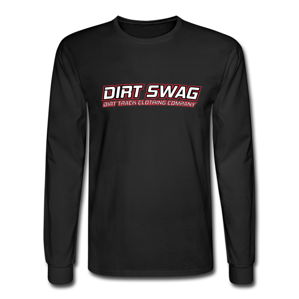 Dirt Swag Long Sleeve White Logo Tee - black