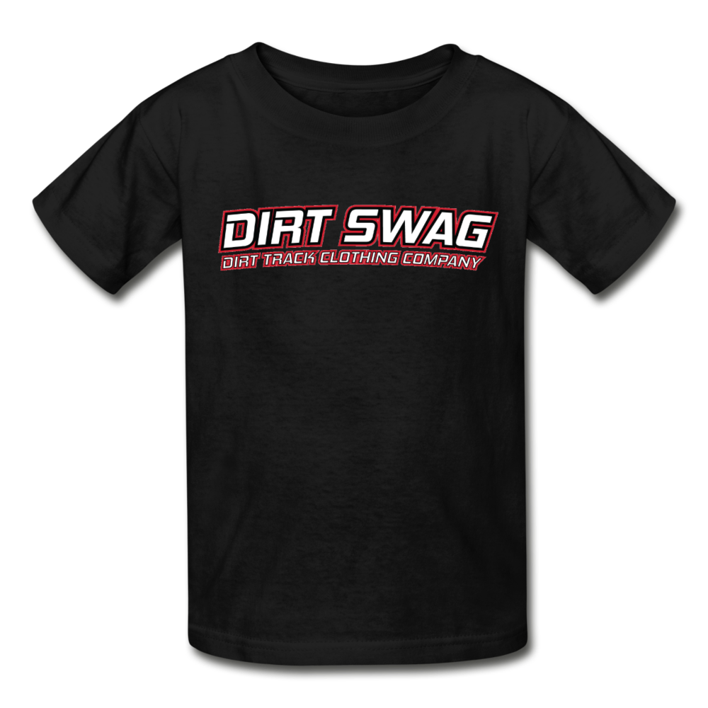 Youth Dirt Swag White Logo T-Shirt - black