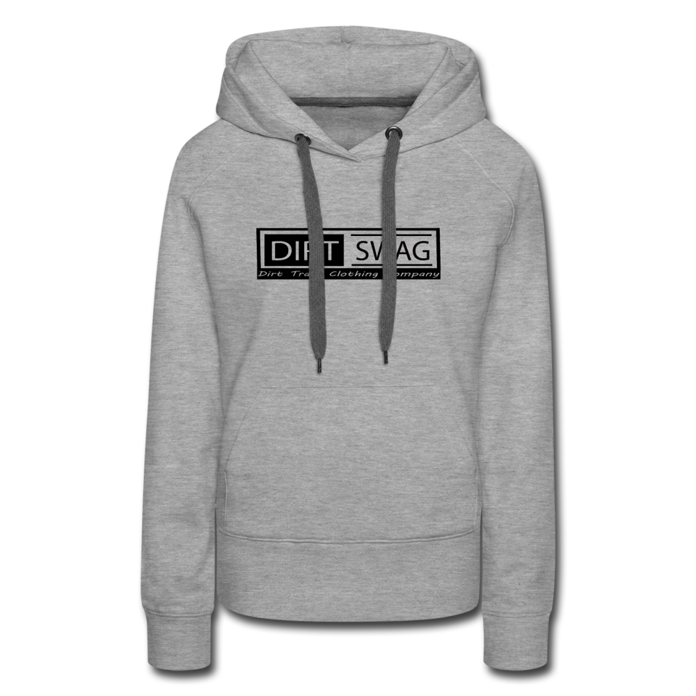 Women’s Premium Dirt Swag Black Logo Hoodie - heather grey