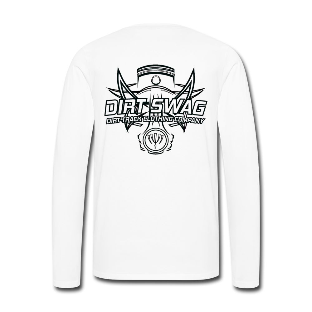 Dirt Swag Premium Long Sleeve Piston T-Shirt - white