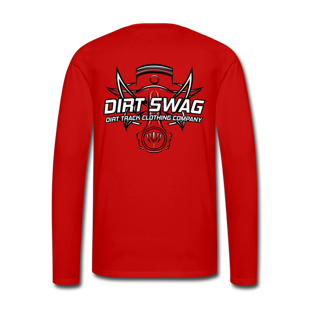 Dirt Swag Premium Long Sleeve Piston T-Shirt - red