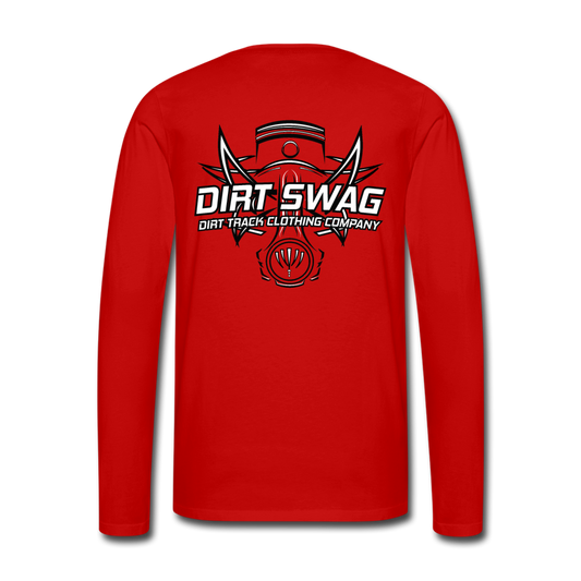 Dirt Swag Premium Long Sleeve Piston T-Shirt - red